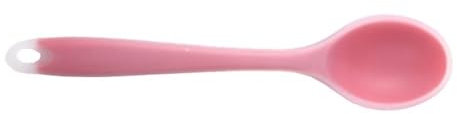 Silicone Spoon Kitchenware Cooking Spoon Kitchen Gadgets Soup Spoon For Kitchen Utensil Cooking Baking Cooking Utensils Set with Holder Stand (Pink, One Size)