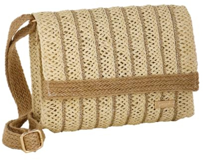 Camomilla Milano Borsa Mare Donna, Borsa Spiaggia, Collezione Lurex, Colore Beige