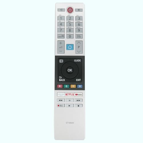 Ersatz-Fernbedienung CT-8543, fit for Toshiba UHD Smart TV 55U5863DA 24D2863DB 24L2863DB 40L2863DB 24W2863DB 32W2863DB 55UL3063DG 40UL3063DG 43UL3063DG 49UL3063DG 50UL3063DG 58UL3063DG 65UL3063DG