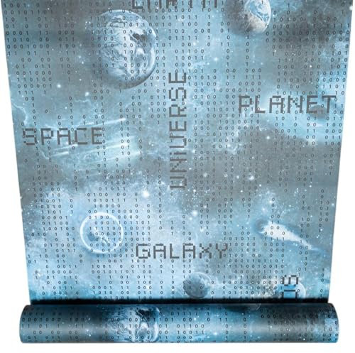 SOPHIE LAURENCE Blue Space Planet Wallpaper Kids Bedroom Playroom Boys Thick,Smooth Finish Vinyl Wall Panels for Lounge, Bedroom, Study Washable, Strippable, Non-Pasted (Full Roll)