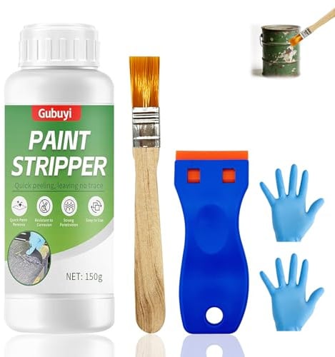 150g Sverniciatore per Legno, Paint Remover | Sverniciatore con Pennelli, Soluzione di Rimozione della Vernice, Altamente Efficace,Adatto per Superfici in Metallo e Pietra