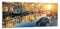 Panorama Bilder auf Glas 100x40cm Glasbild Kanal Boot Amsterdam Wasser Groß Wanddeko Bild im Glas Schlafzimmer Küche Wandbilder Dekoration Wohnzimmer Modern Wand Kunstdruck Art GAB100x40-2857