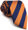 SHLAX&WING Neu Blau Orange Streifen Herren Krawatte Set Geschäftsanzug Dünne 6cm