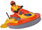 Simba 109251048 Feuerwehrmann Sam Juno Jet Ski, mit Elvis Figur, Sitzfläche zum Aufklappen, schwimmt auf dem Wasser, für Kinder ab 3 Jahren, mehrfarbig, 1 Size