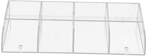 Soporte de Control Remoto de TV Soporte de Pared Acrílico Transparente Organizador de Medios de Comunicación Caja de Almacenamiento Con 4 Rejillas Para Escritorio de Mesa Junto a La Cama