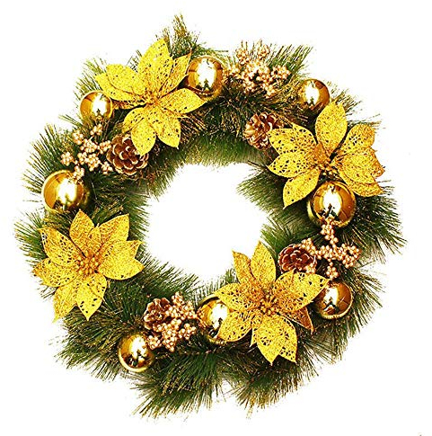VHVCX Weihnachtskranz Weihnachtshandwerk Hotels Mall Bartisch Hängen Weihnachtsbaum Anhänger Tür hängend, 30cm