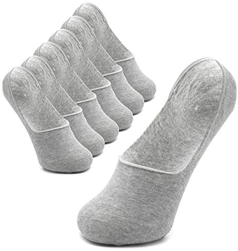 Piarini 6 Paar Unsichtbare Socken - Rutschfeste no show Sneakersocken Damen Herren - Invisible Füßlinge mit Silikon Pad