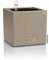 Lechuza – Pot de Fleurs d’Extérieur et d'Intérieur – Stone Canto – Réserve d'Eau Intégrée – Coloris Beige Sable – 14 x 14 x14 cm