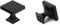 LONTAN 15 Pack Black Square Cabinet Knobs Zinc Alloy Black Cupboard Knobs for Kitchen Drawer and Wardrobe Bathroom Shower