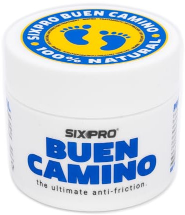 SIXPRO BUEN CAMINO 50ml|Crème Antifriction Naturelle pour Pèlerins Prévient les Ampoules & les Irritations aux Pieds & Zones Sensibles|Protection & Hydratation pour la Randonnée & les Longues Marches