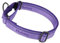 Hyhug Nylon Klassische Halsbänder ，Anti-Flucht Hundehalsband. 3M Reflektierender Streifen, Komfortabel Verstellbar, Sicherer Nachtspaziergang, Hunde-ID-Tag-Montageloch (Kleine, Paisley Lila)