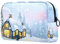 Borsa per cosmetici per ragazza Borsa per trucco da donna Borsa per organizer da toilette con cerniera 7.3x3x5.1 pollici Winter Snow House