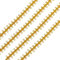 FINGERINSPIRE 45m 9mm Metallic Spitzenborte Handgefertigt Goldkreis Metallic Bordüre Handwerk Dunkle Goldrute, Dekorative Borte mit Karte für Vorhang, Schonbezug, DIY-Kostümzubehör