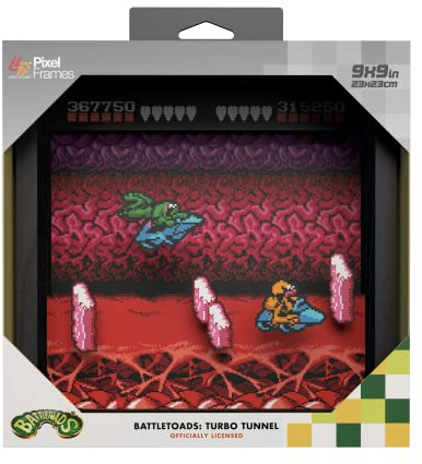 Level Up Labs Pixel Frames Battletoads - NES Turbo Tunnel (9x9)