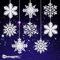 Schneeflocken Deko, 24 Stück Schneeflocken, Weihnachtsbaumschmuck, Baumschmuck Weihnachten Weihnachtsbaum Deko, Schneeflocken zum Aufhängen, Weihnachtsbaumanhänger für Weihnachtsfeiern Hochzeiten