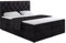 ALTDECOR Boxspringbett mit Matratze und Lattenrost, Boxbett, Topper, Polsterbett mit Bettkasten, Bett mit Stauraum H3-Matratze, Doppelbett, Springboxbett - Mirage - 180x200 - Schwarz Samt