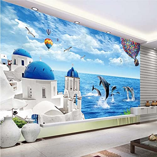 Europäische Art 3D Stereo Mediterrane Wandverkleidung Wohnzimmer Sofa TV Hintergrund Tapete 8D Tapete Großes Wandbild 3d Tapete Wanddekoration fototapete wandbild Schlafzimmer Wohnzimmer-300cm×210cm