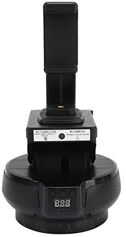 Akozon Wireless Electric Tripod Head, Universal Remote Control Electric Tripod Head AI Face Tracking Rotating Panoramic Head Smartphone Camera Stabilizer
