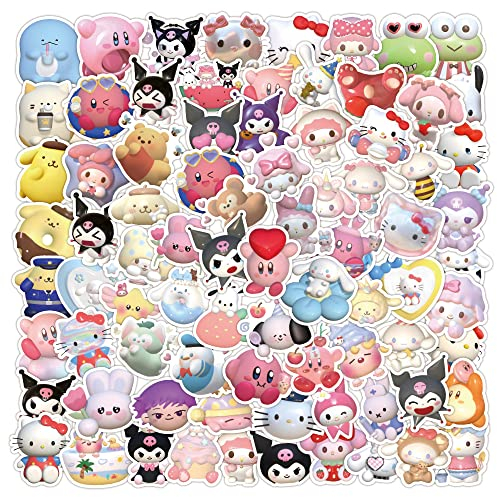 120 Stück Cartoon Vinyl Aufkleber für Wasserflaschen, Laptop, Computer, Skateboard, niedliches Aufkleber-Geschenk für Kinder, Teenager, wasserdicht