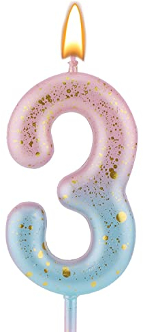 Farbverlaufs Zahlen Buchstaben Kerze, rosa-blaue Farbverlaufs-Geburtstagskerzen für Kuchen Ziffern Buchstaben Geburtstagskerzen Dekoration für Geburtstag Partys Hochzeit (3)