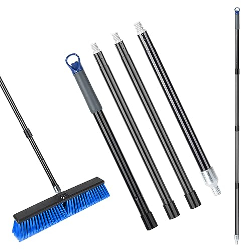 Broom Replacement Handle, Long Metal Pole Handle Fits Broom Brush,extends from 78cm to152cm