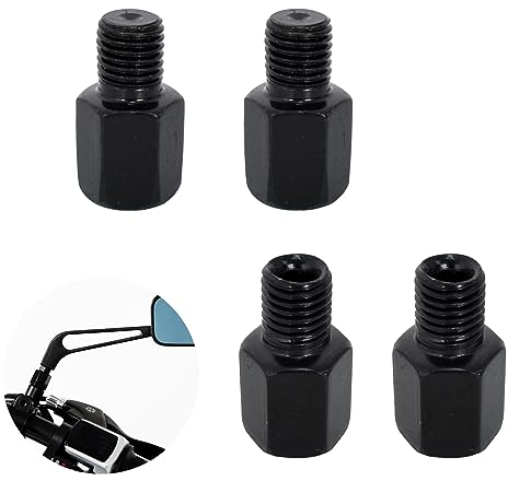4 Stück Motorroller Spiegel Adapter, Motorrad Spiegeladapter M10 Rechts auf M10 Links/Rechts, Adapter M10 Rechtsgewinde auf M10 Linksgewinde/Rechtsgewinde