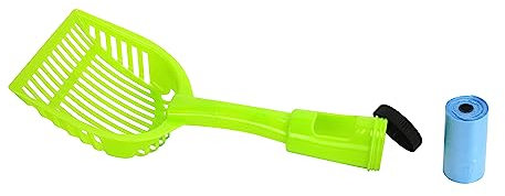 ZAMIBO Pelle à litière avec 20 Sacs à crottes, 28.5x13 cm