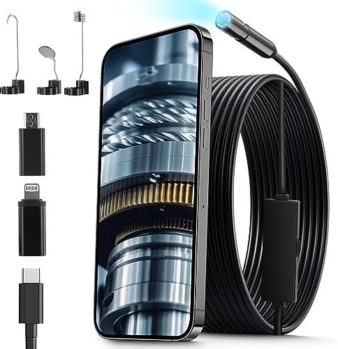 1920 * 1080P Endoscope Inspection Camera,8mm USB Borescope Inspection Camera With 8 Led Lights,3.5m HD Snake Camera with IP67 Waterproof for Android, iPhone, iPad