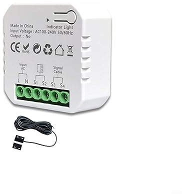 Ouvre-porte de garage intelligent - Télécommande Wi-Fi et commande vocale avec commande vocale pour Smart Life - Pas de hub nécessaire