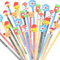 Qooloo 32 Stücke Schule HB Stifte Set, Weihnachten Bleistifte mit Radiergummis, Bleistift für Kinder Cartoon Radiergummi, Lustig Bleistift für Kinderparty Schule Belohnungen (Muster Zufällig)