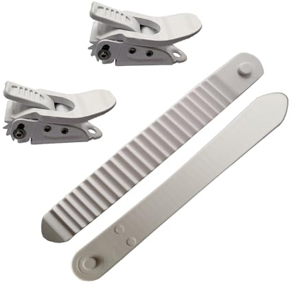 UP100 1 Sets Snowboard Bindungsteile 2 Ratschenschnallen und 2 Leiterriemen Weiß für Snowboard Strap-in Toe Zunge Bindungssystem