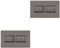 2 Pack 6 Gang Multi Light Switch SCREWLESS Black Nickel 2 Way 10A Slim Rocker - Decorative Kitchen Living Room Bedroom Plate