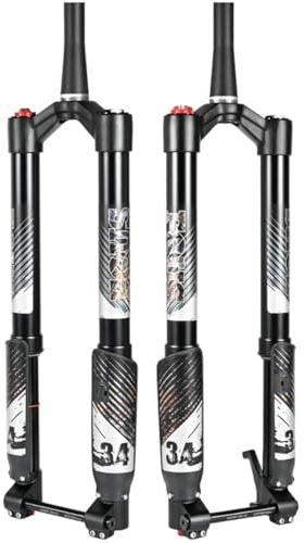 Bicicletta da Montagna Fork Sospensione Pneumatica 26 27.5 29 Cono Forcelle Anteriore Mountain Bike 1-1/8 Corsa 120mm ASSE 110 * 15 con Blocco Corsa Regolazione Smorzamen