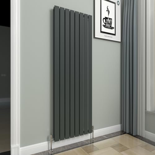 GY Bath Vertical Radiator Anthracite Flat Panel Designer 1600x544mm Double Modern Central Heating Rads