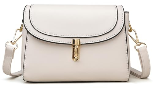 UINOFER Umhängetasche Damen Klein, Handtasche Damen Klein, Kleine Tasche Damen mit Urlaub Shopping (White)