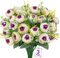 TURNMEON Künstliche Rosen, zweifarbig, 3 Bündel, künstliche Blumen für Friedhof, Sommerdekoration, Seidenblumen, Zuhause, Hochzeit, Blumenstrauß, künstliche Friedhofsblumen, Party, Outdoor-Dekoration,