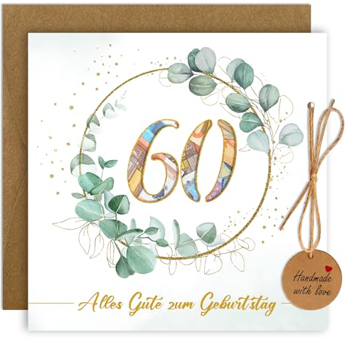 Luckeey Geschenke zum 60 Geburtstag Frau Mann, Original Geldgeschenke Geburtstag 60 mit Umschlägen, Kreatives Geburtstagskarte 60 Geldgeschenke für Freunde Familie Liebhaber