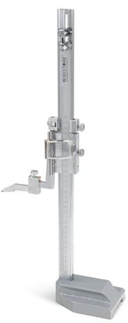 WIKISTORE TRUSCHINO PROFESSIONALE CON LENTE 300X0,02 mm, Truschino in Acciaio con Vite Micrometrica e Punta in Metallo Duro, Attrezzo da Lavoro Preciso, Robusto e Resistente