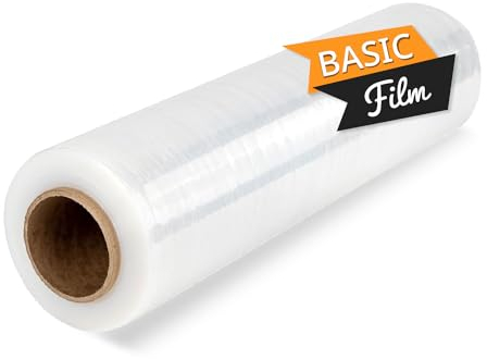OFITURIA Film Transparent Emballer, Plastique Tout-en-Un pour Déménagements, Film Adhésif Protecteur, Film d'emballage pour Couvrir Les Meubles, Cartons de Déménagement et Objets (1 unité - Basic)