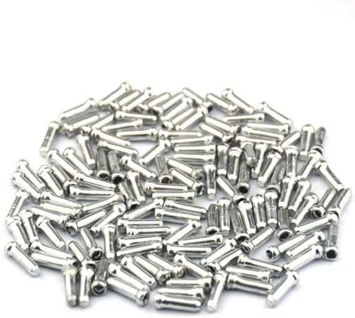 JCKD 100 pezzi argento bicicletta tappo terminale, utilizzato per cavo del freno, cavo di commutazione, cavo di trasmissione, copertura del cavo del freno, cavo del cambio,accessori per bicicletta