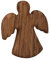 HsentimenH Engel Figur, Handgefertigter Holzengel, Olivenholz, Glücksbringer, Kommunion Geschenke, Gute Besserung, Braun