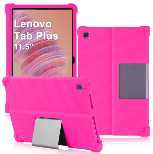 ATOOZ for Lenovo Tab Plus Case Kids (TB351FU),Soft Silicone Shockproof Case for Lenovo Tab Plus 11.5 Inch Tablet 2024 (Rose red)