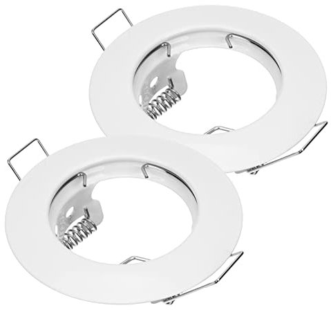 Hoement 2er-set Einbaustrahler-rahmen Gu10 Dosenlicht-abdeckung Metallblende Für Standardgröße