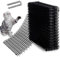 BrightArk 20pcs 15.5x20cm Anti Cat Spikes, Cat Scat Mat with Spikes with 20 U-shaped Pegs, Plastic Cat Deterrents for Gardens, Fence