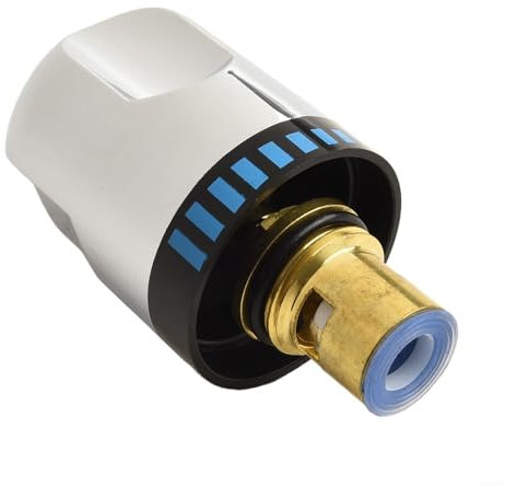 Besttoolifes Durchflusskartuschenventil & Kopf für T-Bar Dusche Thermostat-Mischbatterien ABS Kunststoff Chrom Finish Ersatzteil Badezimmer Zubehör Temperaturregelgriff