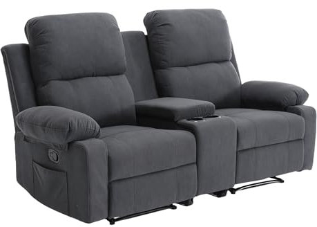 OPULHAUS Kinosofa Sofas & Couches Relaxsessel Freizeitstuhl mit Neigungsfunktion 100°-160° (2-Sitzer)