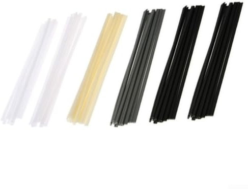 Mehrzweck-Schweißstäbe aus Kunststoff (10 Stück), perfekte Größe bei 200 mm für ABS/PP/PVC/PE-Reparaturaufgaben (PVC)