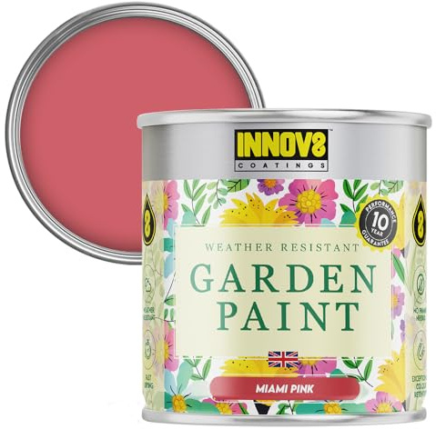 INNOV8 COATINGS Garden Paint - 750 ml - Satin Finish (Miami Pink)