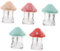 minkissy 5pcs Mushroom Lip Gloss Tubes Diy Cosmetics Lip Gloss Wand Bulk Supplies