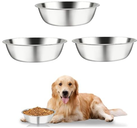 3PCS Stainless Steel Bowls - Food Grade 304 SUS Mixing Bowl, Sliver Thickened Matel Food Bowel, Dishwasher Safe, Fridge Safe, Microwave Safe, 5.5 x 2.2
